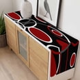 thumbnail image 4 of Black Red Table Runner - 90 Inch Long, Kitchen Dining Table Runner Dresser Scarves, White Circle Geometric Abstract Texture Farmhouse Decor for Coffee Tables Wedding Party Banquet, 4 of 8