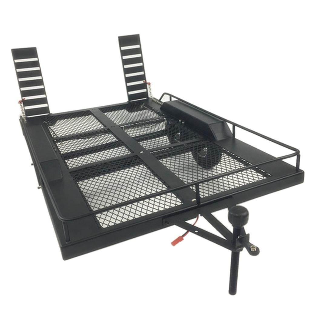 LeeQinersw 1/10th RC Climbing Car Truck Model Heavy Duty Trailer Metal For Axial SCX10