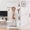 White, variant on WARAYZ Room Divider Farmhouse Freestanding with Storage, Open Slat Shelf, 5 Hooks, Cabinet, Black, 79.5 x 39.4 x 9.4 in