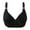 Black, variant on Wireless Comfortable Bra Women Solid Color Comfortable Hollow Out Bra Underwear No Underwire Regular Size T-Shirt Bra, Style 10388, Black 40B