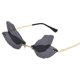 thumbnail image 1 of Qarigey Gafas de sol con alas de libélula, gafas de sol irregulares sin montura, gafas de sol con personalidad a la moda, gafas de fiesta para mujer Lentes No. 4 Qarigey AP007338-04, 1 of 6