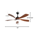 thumbnail image 2 of 52"Indoor Ceiling Fan With 3 Color Dimmable 5 ABS Blades Remote Control Reversible DC Motor Bedroom Ceiling Fan, 2 of 7