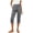 e04#Dark Gray, variant on Capri Pants for Women Elastic High Waist Straight Stretch Capris with Pockets Trendy Split Hem Cropped Pants, S-2XL
