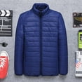 thumbnail image 2 of KIJBLAE Clothing Clearance Men's Warm Caot for Winter Lightweight Packable Puffer Jacket Water- Quilted Down Full Zip Up Stand Collar Jackets(Navy,XXXXXL ), 2 of 8