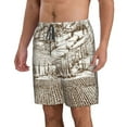 thumbnail image 2 of Bixox Men's Vineyard Landscape 1 printing Casual Classic Fit Short Summer Beach Shorts, 2 of 6