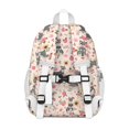 thumbnail image 3 of Schnauzer Dog and Flower Floral Backpack for School,Cute School Bag,Schoolbag with Adjustable Shoulder Straps & Padded Back,15"x11.42"x5.5", 3 of 6