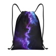 thumbnail image 1 of Saiise Purple And Blue Nebula Pattern Sports Drawstring Backpack - String Swim Gym Bag with Wet Proof Pocket for Women&Men-Small, 1 of 6