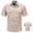 Beige, variant on Button Down Shirts for Men Performance Short Sleeve Collared T Shirts Casual Camping Hiking Fishing Work Tees, M