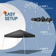 thumbnail image 3 of 8x8ft Pop Up Canopy Tent, Outdoor Tent Canopy Foldable Portable Canopies for Camping, Patio, Easy Up Gazebo Canopy with Carry Bag Slant Legs, Dark Grey, 3 of 11