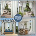 thumbnail image 5 of Sage Green Stripe Outdoor Curtains for Patio Waterproof,Windproof Privacy Curtains with Weighted Bottom,Geometric Grey White Vertical Striped Outside Drapes for Picnic Garage Yard 54"x95" 2 Panel, 5 of 8
