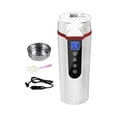 thumbnail image 1 of Hervidor eléctrico con taza calefactora para coche, taza de café de viaje con aislamiento térmico, hervidor de viaje de 24V/12V para camión, té, agua ,, 1 of 7