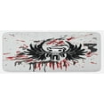 thumbnail image 1 of Halloween Kitchen Mat, Teddy Bones with Skull Face and Wings Dead Humor Funny Comic Terror Design, Plush Decorative Kitchen Mat with Non Slip Backing, 47" X 19", Pearl Black Ruby, by Ambesonne, 1 of 1