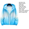 thumbnail image 7 of Mdesiwst Men Sun Protection Coat Outdoor Jacket Winproof Anti-UV Thin Breathable Quick Dry Gradient Contrast Color Hooded Long Sleeves Zipper Closure Men Jacket, 7 of 7