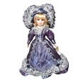 thumbnail image 2 of Muñeca de porcelana de 41 cm, adorable figura coleccionable antigua, para vestir, hecha de violeta, 2 of 9