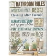 thumbnail image 2 of HFDF Rustic Bathroom Rules Canvas Prints Farmhouse Wall Art, Bathroom Pictures, Laundry Room Decor 12x18inch Framed, 2 of 7