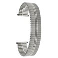 thumbnail image 1 of Bandini Bracelet de Montre Extensible en Acier Inoxydable Ton Argent 14 mm pour Femmes, Extrémité Droite, Bracelet de Montre à Expansion en Métal, Sans Boucle, 1 of 7