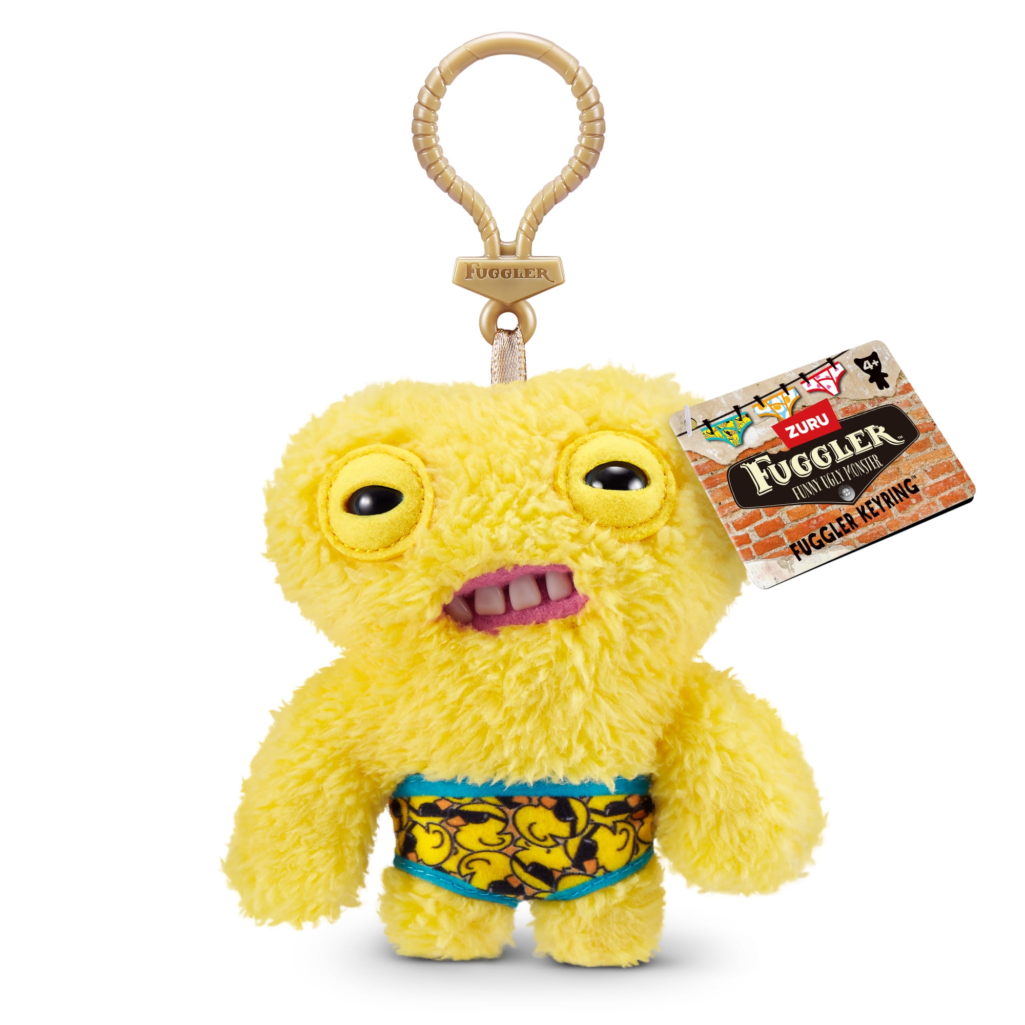 Fuggler Key Rings by ZURU Funny Ugly Monster, Plush, Collectible, Toy (3 Pack Random Assortment)