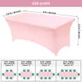 thumbnail image 2 of Mantel Utopia Kitchen Spandex, paquete de 2 unidades, 8 pies, rosa, 2 of 9