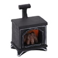 thumbnail image 4 of Miniature Fireplace Statue, LED Fireplace Lantern Miniature Preservative  For Desk Decoration, 4 of 8