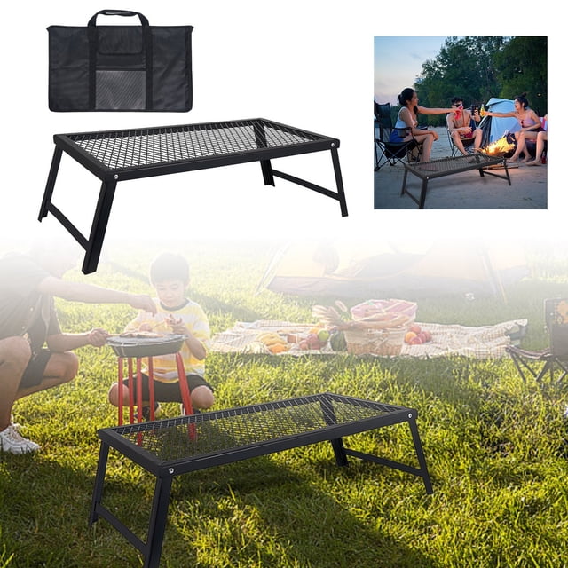 JJKBVCLO Barbecue Extérieur pour Camping et Rassemblements Design Pliable Portable avec Construction en Métal pour un Rangement et un Transport Faciles