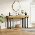 thumbnail image 2 of Tribesigns 63-Inch Console Table for Entryway, Industrial Behind Couch Table, Minimalist Sofa Table for Living Room, Rustic Brown Wooden Hallway Foyer Table with Black Metal Frame, 2 of 13