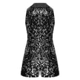 thumbnail image 4 of inhzoy Girls Sequin Romper Jumpsuit Sparkly Sleeveless Prom Concert Party Outfit Dancing Leotard Black 8, 4 of 5
