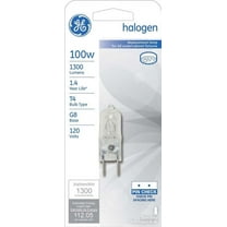 5 Pcs,Ge Lighting 97667 Single-Ended 2-Pin G8 Base T4 Quartz Halogen Bulb, 100W