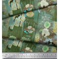 thumbnail image 3 of Soimoi Rayon Fabric Flower Vase,Cat & Girl Human Figure Decor Fabric Printed Yard 42 Inch Wide, 3 of 3