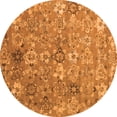 thumbnail image 1 of Ahgly Company Indoor Round Abstract Orange Contemporary Area Rugs, 6' Round, 1 of 1