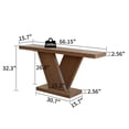 thumbnail image 5 of GZXS 66" Rectangle Console Table for Entryway, Space-Saving X-Frame Wooden Sofa Table with Wide Top, Heavy-Duty Hallway Table for Living Room, Foyer (Imitative Oak), 5 of 7