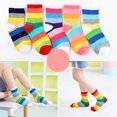 thumbnail image 6 of Aoochasliy Christmas Socks Kids Winter Socks Print Middle Tube Socks Breathability Warm Socks Crew Socks 5 Pairs, 6 of 9