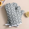 thumbnail image 2 of 1 Pair Oven Gloves Heat Resistant Baking Mittens Home Kitchen Protective Oven Mitt, 2 of 6