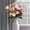 B, variant on JUSEO Artificial Camellia Bud 13 Bloom Wedding Home Handheld Floral Arrangement Deep Pink