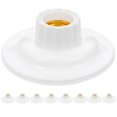 thumbnail image 2 of E27 White Plastic Lamp Socket Holder for Home Use Easy Installation Ideal for Chandeliers and Table Lamps 10pcs, 2 of 5