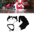 thumbnail image 1 of Diadema Con Orejas Esponjosas, Pinzas Para El Pelo Con Orejas De Lobo Y Gato, Juego De Collar Con Campanas, Cola De Zorro Y Lobo De Piel Sintética, Disfraz Gótico Punk, Para, 1 of 7