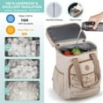 thumbnail image 3 of Cooler Backpack for Women Men, with Padded Top Handle Cooler Bag, Lightweight Back Pack Cooler Insulated Leak Proof, Large Capacity Ice Chest Beach Camping Picnic Fishing Hiking-Beige, 3 of 9