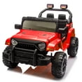 thumbnail image 5 of Xuanlur 12V Kids Ride on Car with Remote Control, Ride on Toys w/ Dual Drive, Four-Wheel Suspension, Bluetooth Music, LED Lights, USB, Shock Absorption, Toys Car for Kids Aged, Red, 5 of 8