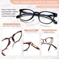 thumbnail image 4 of 5 Pack Fashion Blue Light Blocking Reading Glasses for Women Men Spring Hinge Eyeglasses Anti UV Computer Readers, 4 of 8
