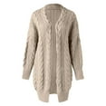 thumbnail image 4 of Vedolay Women's Sweaters Long Sleeve Cropped Cardigan Sweaters Crochet Knit Button Up Tops C,One Size, 4 of 5
