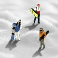 thumbnail image 4 of Esquirla 3x Ho Scale Miniature Model Skiing Figures Building Decoration Supplies for Fire B, 4 of 8