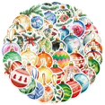 thumbnail image 2 of Paquete de pegatinas navideñas, 56 unidades, diseño de bolas de bolas, 2 of 2