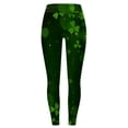 thumbnail image 3 of Wangmeiwg St Patricks Day Leggings for Women Women's Printed Color Block Workout Leggings High Stretch Soft Performance Yoga Pants for Training and Daily Wear Black XXL, 3 of 4