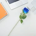 thumbnail image 4 of STRANDCHIC Cloth and Plastic Blue Roses, Realistic Touch for Home and Event Decoration, 12Pcs, 4 of 8