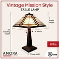 thumbnail image 3 of Amora Lighting Am1053tl14 2 Light 22-1/2" Tall Buffet Table Lamp - Brown, 3 of 8