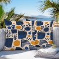 thumbnail image 4 of Outdoor Pillow Cover Abstract Blue Yellow Geometric Painting Set of 2 Waterproof Throw Pillowcases Modern Art Decorative Patio Furniture Pillows for Couch Garden Indoor & Outdoor Use, 4 of 9