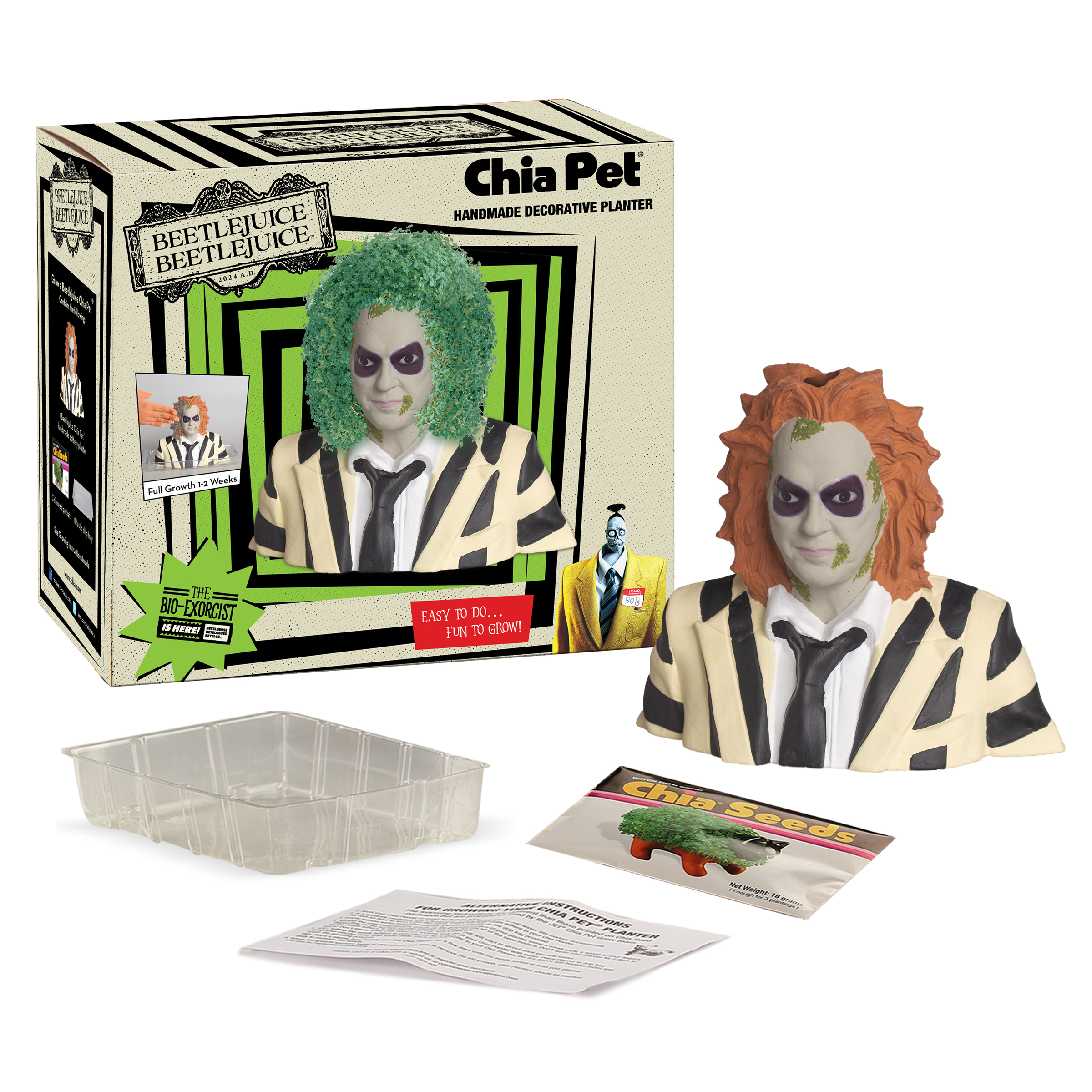 Beetlejuice Beetlejuice Chia Pet Handmade Decorative Planter by JEI