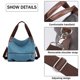 thumbnail image 3 of Bolsos tipo hobo, bolsos cruzados de lona para mujer, bolsos tipo tote casuales de color sólido, 3 of 6