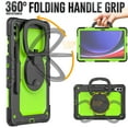 thumbnail image 3 of For Samsung Galaxy Tab S10 Plus/S9 FE+/S9+ Case 12.4 inch, 360 Rotating Shockproof Cover with Stand, Handle, Shoulder Strap (SM-X820/X810/X610), Lime Panel, 3 of 7
