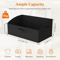 thumbnail image 2 of Storage Baskets for Shelves, 6 Packs Non-woven Fabric Trapezoid Closet Organizer Bins with Handles, Foldable Clothing Containers Box for Clothes, Toy, Towel, Book, DVD, Hats, Large-Black, 2 of 16