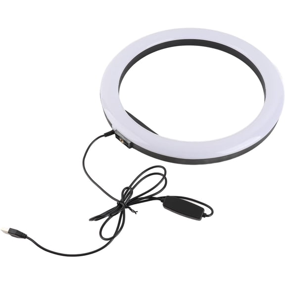 12" Ring Light with 160 LEDs, USB-Powered Circline Lamp with Ball Head, 3-Color Temperature Adjustable LED Selfie Light for Phone Photography, Makeup, Video Recording & Live Streaming
